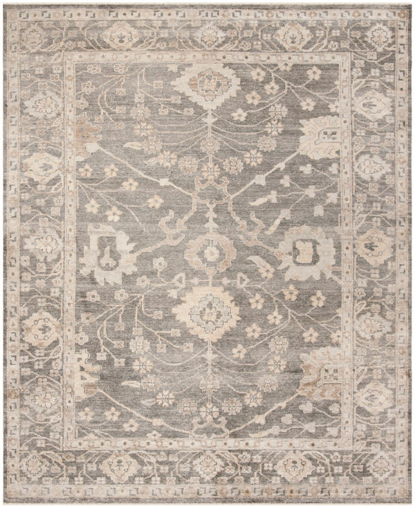 Safavieh Oushak 601 Hand Knotted  Rug IIX Dark Grey / Beige OSH601B-8