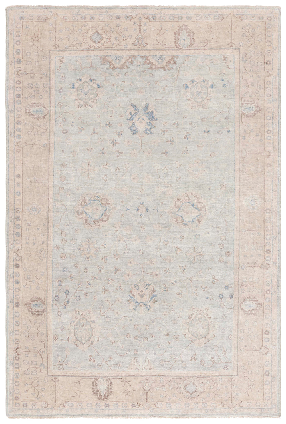 Safavieh Oushak Exquisite Hand-knotted Area Rug With Antique Oriental Design For Elegant Home Décor Grey ,Beige 80% Wool,20% Cotton Osh651f-10