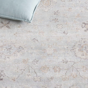 Safavieh Oushak Hand-knotted Area Rug – Elegant Floral Design In Soft Grey And Beige, Perfect For Any Space Light Grey ,Beige 80% Wool,20% Cotton Osh651g-6