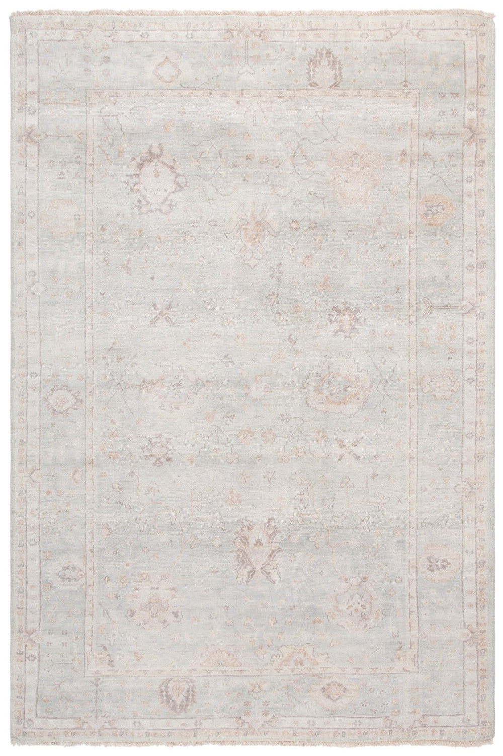 Safavieh Oushak Hand-knotted Area Rug – Elegant Floral Design In Soft Grey And Beige, Perfect For Any Space Light Grey ,Beige 80% Wool,20% Cotton Osh651g-6