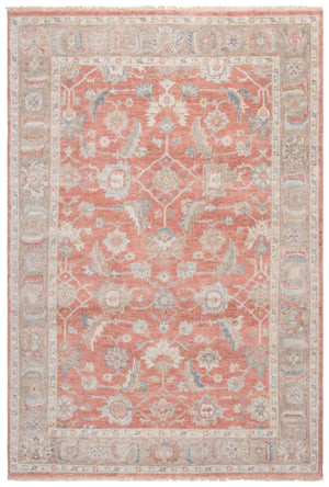 Safavieh Oushak Hand Knotted Area Rug - Timeless Elegance In Luxurious Wool & Cotton Blend For Your Home Rust ,Beige 80% Wool,20% Cotton Osh652p-6