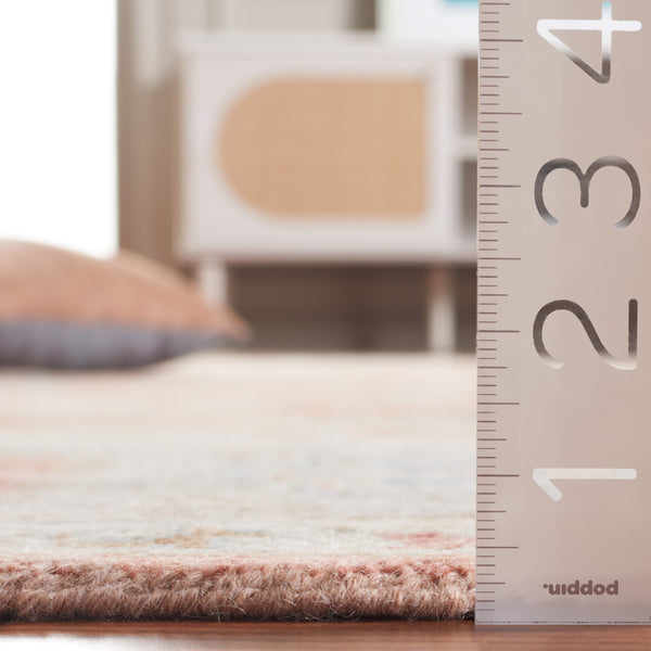 Safavieh Oushak Hand Knotted Area Rug - Timeless Elegance In Luxurious Wool & Cotton Blend For Your Home Rust ,Beige 80% Wool,20% Cotton Osh652p-6