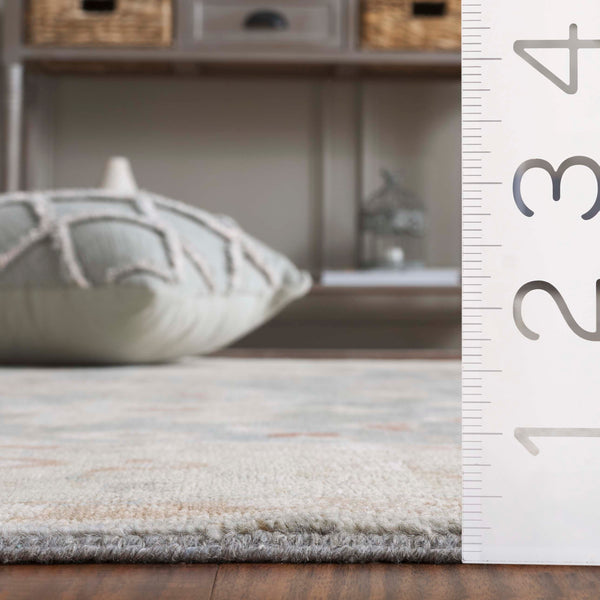 Safavieh Oushak Hand-knotted Area Rug – Exquisite Floral Motifs In Soft Hues For Timeless Elegance & Comfort Light Blue ,Beige 80% Wool,20% Cotton Osh655m-9