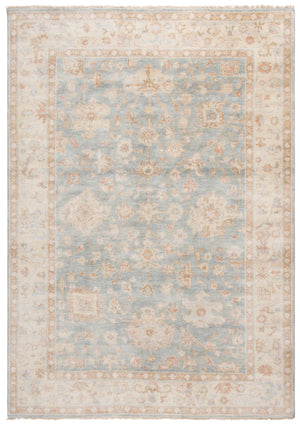Safavieh Oushak Hand-knotted Area Rug – Exquisite Floral Motifs In Soft Hues For Timeless Elegance & Comfort Light Blue ,Beige 80% Wool,20% Cotton Osh655m-9