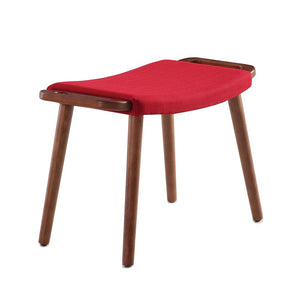 Geta Ottoman in Red and Antique Walnut OT001-RD Manhattan Comfort