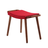 Geta Ottoman in Red and Antique Walnut OT001-RD Manhattan Comfort