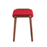 Geta Ottoman in Red and Antique Walnut OT001-RD Manhattan Comfort