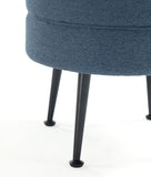 Bailey Ottoman in Blue with Black Feet OT003-BLB Manhattan Comfort