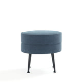 Bailey Ottoman in Blue with Black Feet OT003-BLB Manhattan Comfort