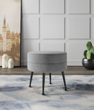 Bailey Ottoman in Grey with Black Feet OT003-GYB Manhattan Comfort