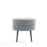 Bailey Ottoman in Grey with Black Feet OT003-GYB Manhattan Comfort