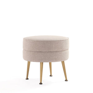 Bailey Ottoman in Oatmeal with Gold Feet OT003-OT Manhattan Comfort