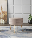 Bailey Ottoman in Oatmeal with Gold Feet OT003-OT Manhattan Comfort