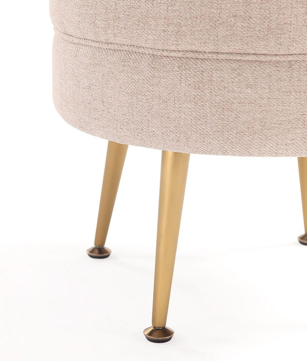 Bailey Ottoman in Oatmeal with Gold Feet OT003-OT Manhattan Comfort
