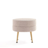 Bailey Ottoman in Oatmeal with Gold Feet OT003-OT Manhattan Comfort