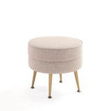 Bailey Ottoman in Oatmeal with Gold Feet OT003-OT Manhattan Comfort