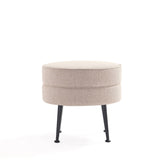 Bailey Ottoman in Oatmeal  with Black Feet OT003-OTB Manhattan Comfort