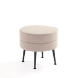 Bailey Ottoman in Oatmeal  with Black Feet OT003-OTB Manhattan Comfort