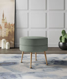 Bailey Ottoman in Sage Green with Gold Feet OT003-SG Manhattan Comfort