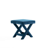 Abigail Single Ottoman Bench in Blue OT004-BL Manhattan Comfort