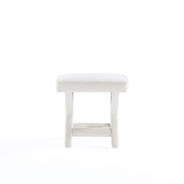 Abigail Single Ottoman Bench in Cream OT004-CR Manhattan Comfort