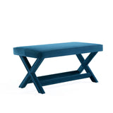 Abigail Double Ottoman Bench in Blue OT005-BL Manhattan Comfort