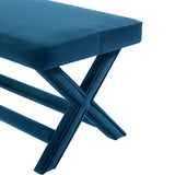 Abigail Double Ottoman Bench in Blue OT005-BL Manhattan Comfort