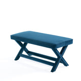 Abigail Double Ottoman Bench in Blue OT005-BL Manhattan Comfort