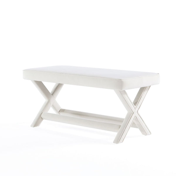 Abigail Double Ottoman Bench in Cream OT005-CR Manhattan Comfort