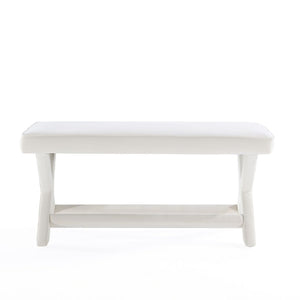Abigail Double Ottoman Bench in Cream OT005-CR Manhattan Comfort