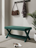 Abigail Double Ottoman Bench in Green OT005-GR Manhattan Comfort