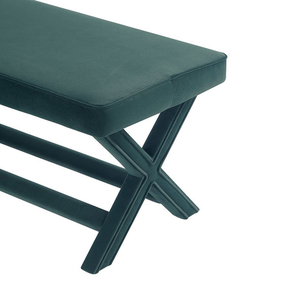 Abigail Double Ottoman Bench in Green OT005-GR Manhattan Comfort