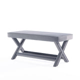 Abigail Double Ottoman Bench in Grey OT005-GY Manhattan Comfort