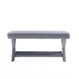 Abigail Double Ottoman Bench in Grey OT005-GY Manhattan Comfort