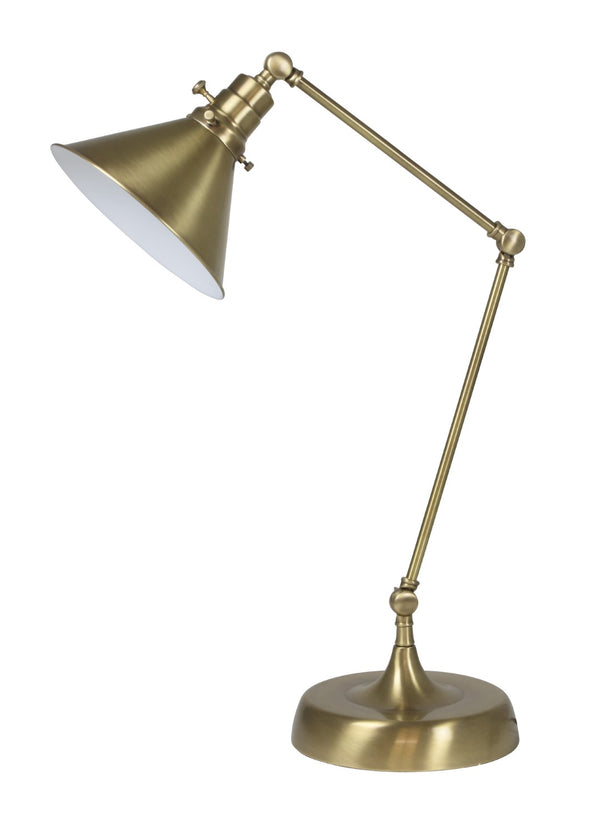 House Of Troy Otis Industrial Table Lamps - Adjustable Antique Brass Shade For A Stylish Modern Home Décor Upgrade Antique Brass Metal Ot650-ab-ms