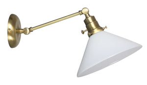 House Of Troy Otis Industrial Wall Swings With Amber Glass Shade – Perfect For Stylish Home Lighting Solutions Antique Brass Metal Ot675-ab-wt