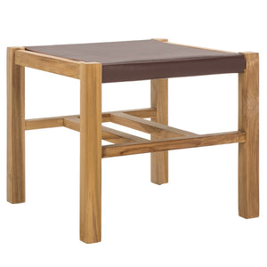 Safavieh Solana Ottoman - Chic Rustic Accent For Modern Living Spaces - Versatile Footstool & Seating Solution Cognac / Natural OTT1200A