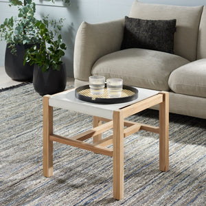 Safavieh Solana Ottoman - Chic Rustic Accent For Modern Living Spaces - Versatile Footstool & Seating Solution White / Natural OTT1200B