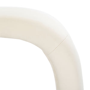 Safavieh Kibo Ottoman - Elegant Velvet Upholstered Bench With Solid Wood Frame For Stylish Home Decor Cream Solid Wood,Plywood ,Velvet,Ca Foam Ott1300a