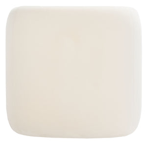 Safavieh Kibo Ottoman - Elegant Velvet Upholstered Bench With Solid Wood Frame For Stylish Home Decor Cream Solid Wood,Plywood ,Velvet,Ca Foam Ott1300a