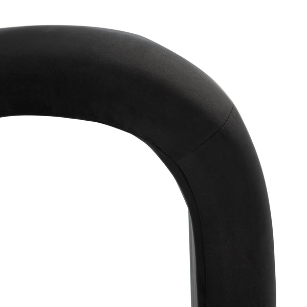 Safavieh Kibo Ottoman - Elegant Velvet Upholstered Bench With Solid Wood Frame For Stylish Home Decor Black Solid Wood,Plywood ,Velvet,Ca Foam Ott1300b