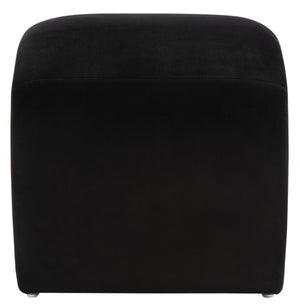 Safavieh Kibo Ottoman - Elegant Velvet Upholstered Bench With Solid Wood Frame For Stylish Home Decor Black Solid Wood,Plywood ,Velvet,Ca Foam Ott1300b