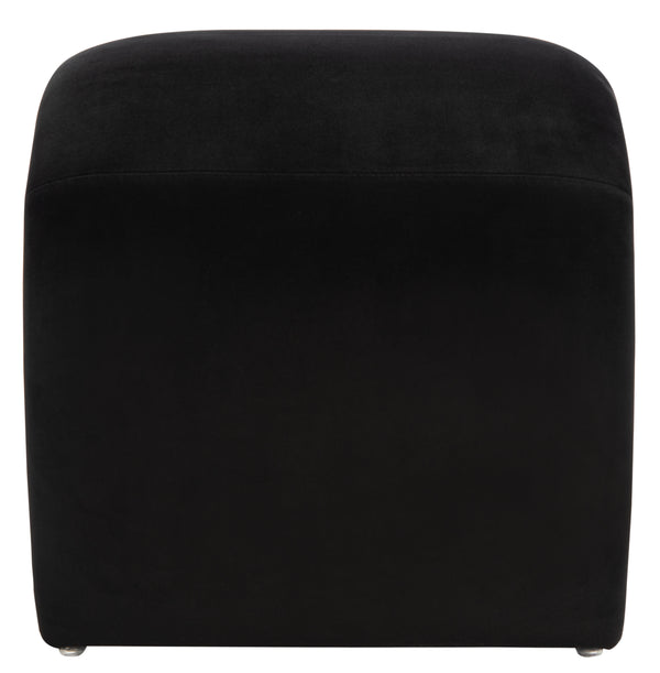 Safavieh Kibo Ottoman - Elegant Velvet Upholstered Bench With Solid Wood Frame For Stylish Home Decor Black Solid Wood,Plywood ,Velvet,Ca Foam Ott1300b