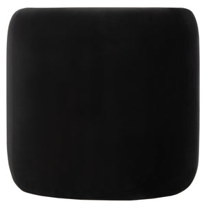 Safavieh Kibo Ottoman - Elegant Velvet Upholstered Bench With Solid Wood Frame For Stylish Home Decor Black Solid Wood,Plywood ,Velvet,Ca Foam Ott1300b