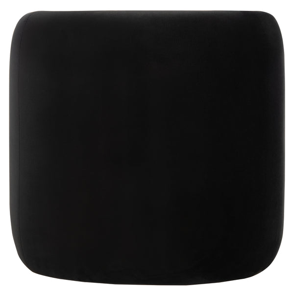 Safavieh Kibo Ottoman - Elegant Velvet Upholstered Bench With Solid Wood Frame For Stylish Home Decor Black Solid Wood,Plywood ,Velvet,Ca Foam Ott1300b