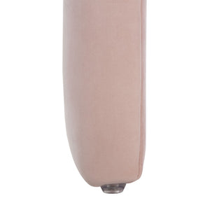Safavieh Kibo Ottoman - Plush Velvet Accent For Modern Luxury Living Rooms, Versatile Footrest & Seating Option Light Pink OTT1300C