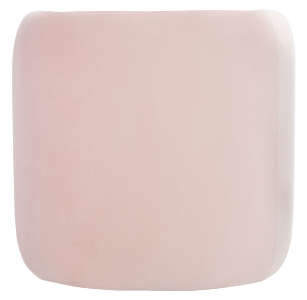 Safavieh Kibo Ottoman - Plush Velvet Accent For Modern Luxury Living Rooms, Versatile Footrest & Seating Option Light Pink OTT1300C