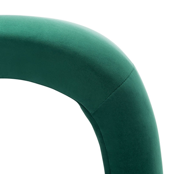Safavieh Kibo Ottoman - Plush Velvet Accent For Modern Luxury Living Rooms, Versatile Footrest & Seating Option Emerald OTT1300D