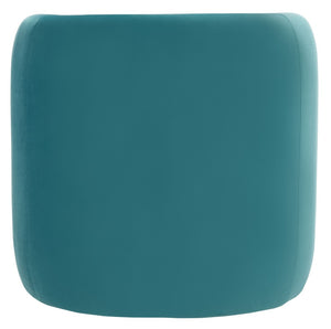 Safavieh Kibo Ottoman - Plush Velvet Accent For Modern Luxury Living Rooms, Versatile Footrest & Seating Option Sea Blue OTT1300E