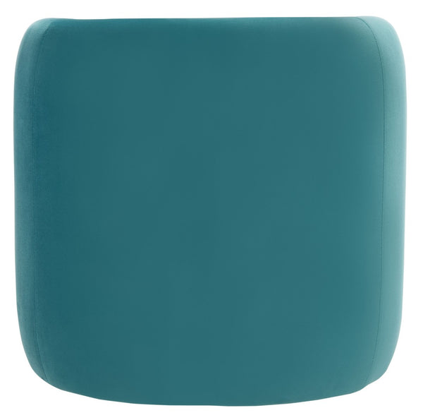 Safavieh Kibo Ottoman - Plush Velvet Accent For Modern Luxury Living Rooms, Versatile Footrest & Seating Option Sea Blue OTT1300E